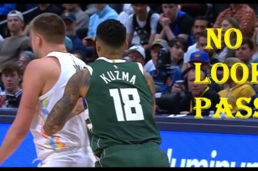 Nikola Jokic NO LOOK PASS Milwaukee Bucks vs Denver Nuggets