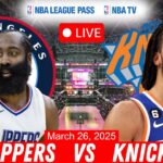 NBA LIVE: Los Angeles Clippers vs New York Knicks | PLAY BY PLAY (scoreboard)