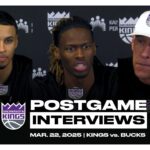 Keon Ellis, Keegan Murray, & Coach Christie | Postgame Interviews 3.22.25