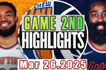 Los Angeles Clippers Vs New York Knicks Game 2nd Highlights Mar 26,2025 NBA Season 2024-25