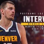 Nikola Jokić Postgame Locker Room Interview vs. Jazz 🎙 | 3/28/25