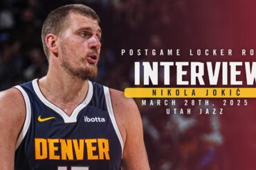 Nikola Jokić Postgame Locker Room Interview vs. Jazz 🎙 | 3/28/25