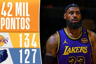 LEBRON JAMES quebra novo recorde de pontos, e LAKERS vencem GRIZZLIES - Melhores Momentos