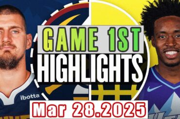 Denver Nuggets Vs Utah Jazz Game 1st Highlights Mar 28, 2025 NBA Season 2024-25