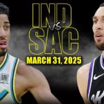 Sacramento Kings vs Indiana Pacers Full Game Highlights - March 31, 2025 | NBA Regular Season