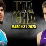 Charlotte Hornets vs Utah Jazz Full Game Highlights - March 31, 2025 | NBA Regular Season