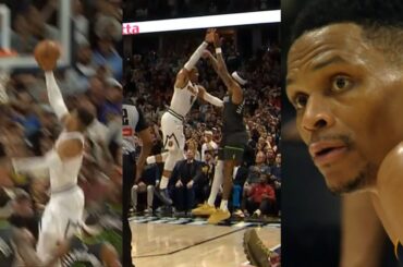 Russell Westbrook misses layup then fouls on 3pt shot to lose game vs Timberwolves 😬