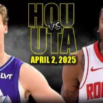 Houston Rockets vs Utah Jazz Full Game Highlights - April 2, 2025 | NBA Regular Season