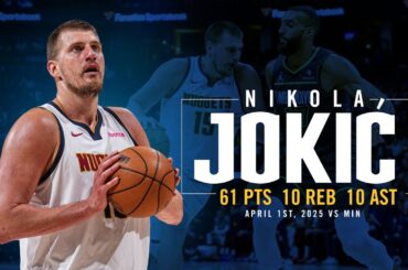 Nikola Jokić's 61 POINT TRIPLE-DOUBLE vs. Timberwolves 📺 | 4/1/25