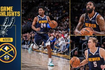 Denver Nuggets vs. San Antonio Spurs Full Game Highlights 📺 | 4/2/25