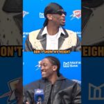 "I'm 6'6" Jalen Williams had to correct Shai real quick 😂