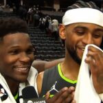 Anthony Edwards talks Wild 2OT Win vs Nuggets, Postgame Interview