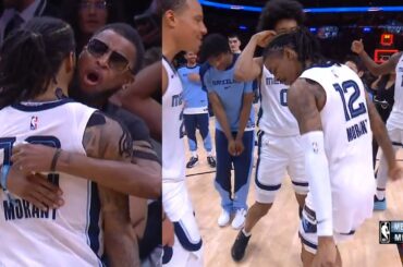 Ja Morant GAME WINNER BUZZER BEATER vs Heat then does the griddy