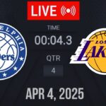 NBA LIVE! Los Angeles Lakers vs Philadelphia 76ers I April 4, 2025 | Lakers vs Sixers 2K25