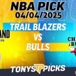 Portland Trail Blazers vs Chicago Bulls 4/4/25 NBA Spread Pick