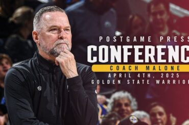 Coach Malone Full Postgame Press Conference vs. Warriors 🎙 | 4/4/25