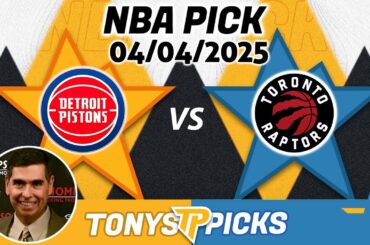Detroit Pistons vs. Toronto Raptors Pick 4/4/25 NBA Pick Prediction