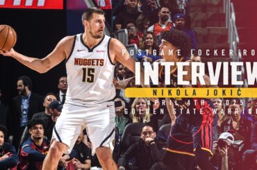 Nikola Jokić Postgame Locker Room Interview vs. Warriors 🎙 | 4/4/25