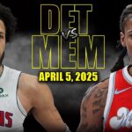 Memphis Grizzlies vs Detroit Pistons Full Game Highlights - April 5, 2025 | NBA Regular Season