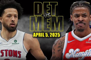 Memphis Grizzlies vs Detroit Pistons Full Game Highlights - April 5, 2025 | NBA Regular Season