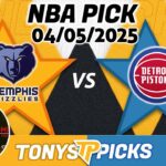 Memphis Grizzlies vs. Detroit Pistons Pick 4/5/25 NBA Pick Prediction