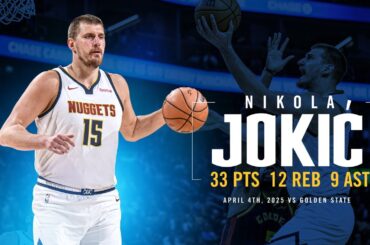 Nikola Jokić Full Game Highlights vs. Warriors 📺 | 4/4/25