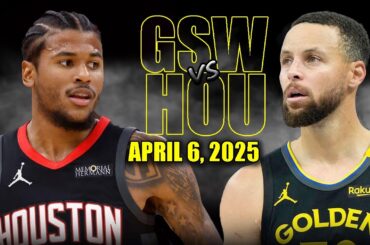 Golden State Warriors vs Houston Rockets Full Game Highlights - April 6, 2025 | NBA Regular Season