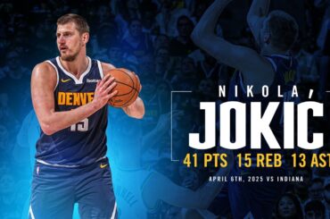 Nikola Jokić Full Game Highlights vs. Pacers 📺 | 4/6/25