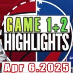 Miami Heat Vs Philadelphia 76ers Game 1st+2nd Highlights Apr 7,2025 NBA Season 2024-25