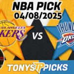 LA Lakers vs Oklahoma City Thunder Pick 4/8/25 NBA Pick Prediction
