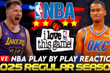 🔴LAKERS vs OKC THUNDER │ 2025 NBA Season Basketball Game Play-By-Play Reaction & Scoreboard