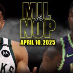 Milwaukee Bucks vs New Orleans Pelicans Full Game Highlights - April 10, 2025 | NBA Regular Season