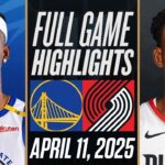 Golden State Warriors vs Portland Trail Blazers Full Game Highlights - April 11, 2025 | NBA 2K25