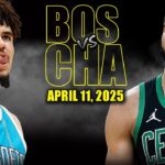 Boston Celtics vs Charlotte Hornets Full Game Highlights - April 11, 2025 | Regular Season