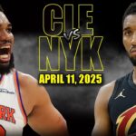 Cleveland Cavaliers vs New York Knicks Full Game Highlights - April 11, 2025 | Regular Season
