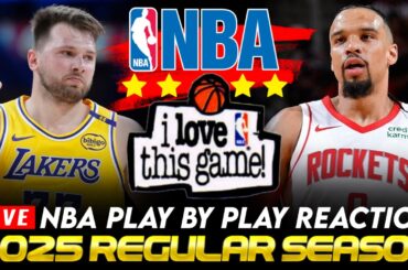 🔴LAKERS vs HOUSTON ROCKETS │ 2025 NBA Season Basketball Game Play-By-Play Reaction & Scoreboard