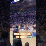 Madison Square Garden is ELECTRIC ⚡️ #knicks #nba #basketballshorts #mikalbridges