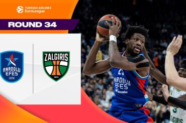 Clutch 4Q push sends Efes to playoffs! Efes – Zalgiris | BASKETBALL HIGHLIGHTS R34 2024-25