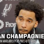 Julian Champagnie Postgame vs Phoenix Suns | 4.11.2025