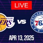 NBA LIVE! Los Angeles Lakers vs Philadelphia 76ers I NBA 2K25 April 13, 2025 LAL VS SIXERS 2K25