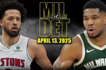 Milwaukee Bucks vs Detroit Pistons Full Game Highlights - April 13, 2025 | NBA Regular Season