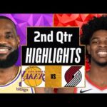 Los Angeles Lakers vs Portland Trail Blazers Full Highlights 2nd Qtr | Apr 13 | 2025 NBA Highlights