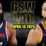 Golden State Warriors vs Los Angeles Clippers Full Game Highlights - April 13, 2025 | Regular Season