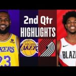 Los Angeles Lakers vs Portland Trail Blazers Full 2nd Qtr Highlights - Apr 13 - 2025 NBA Highlights