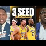 FIRST TAKE | "Warriors in Trouble at No. 6!" – Stephen A. & Shannon on Lakers Clinching No. 3 Seed