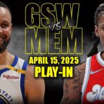 Golden State Warriors vs Memphis Grizzlies Play-In Full Game Highlights - April 15, 2025 | NBA