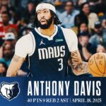 Anthony Davis (40 Points 9 Rebounds) Highlights vs. Memphis Grizzlies | April 18, 2025