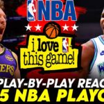 🔴LAKERS vs TIMBERWOLVES - GAME 1 PLAYOFFS │ 2025 NBA Game Play-By-Play Reaction & Scoreboard