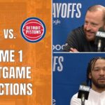 Knicks Postgame Reaction To Game 1 Win Over Pistons | New York Knicks