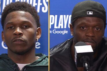 Anthony Edwards & Julius Randle talk Game 1 WIN vs Lakers, FULL Postgame Interview 🎤